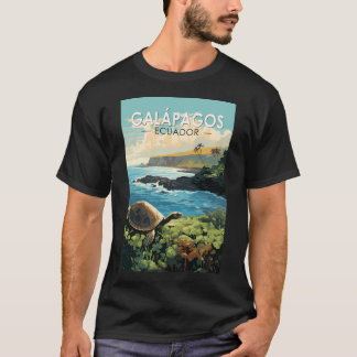 T-shirt Galapagos Îles Tortue géante Voyage Art