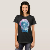 T-shirt Galaxie Bleue Mini Poodle Long (Devant entier)
