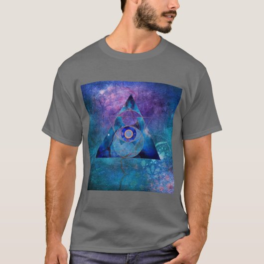 T-shirt Galaxie Dharma Géométrie Sacrée (Devant)