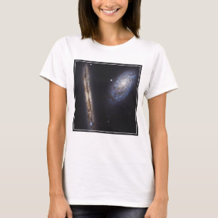 T-shirt Galaxie Edge-On Ngc 4302 & Galaxie Tilted Ngc 4298