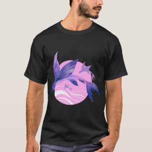 T-shirt Galaxie Fantastique Poisson Volant Rose Pastel Lun