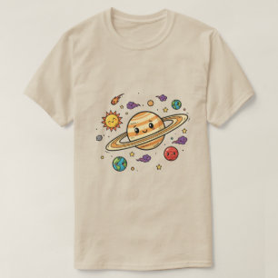 T-Shirt Galaxie Lune Esthétique Espace Minimaliste