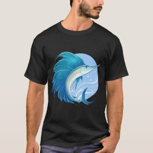 T-shirt Galaxie Magique Bleue Voilier Océan Art