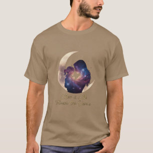 T-shirt Galaxie Maman & Enfant Silhouette Art Lune