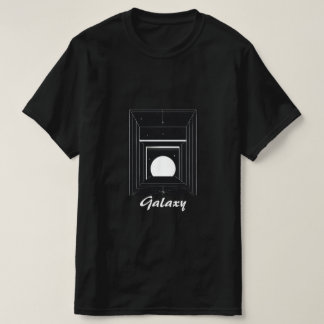 T-shirt Galaxie minimaliste monochrome dans le logo du cub