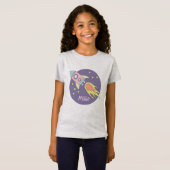 T-Shirt Galaxie rose et nom de l'espace de bateau de (Devant entier)