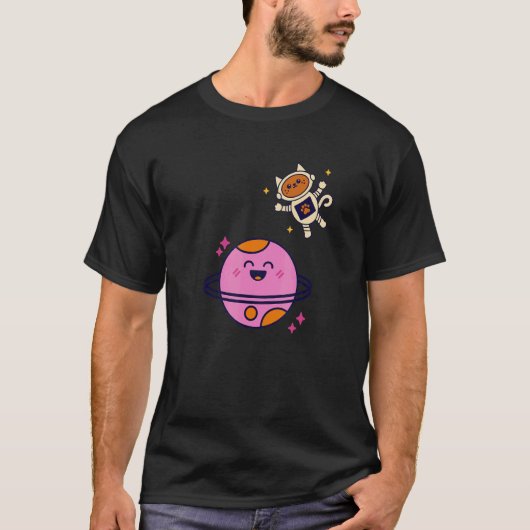 T-shirt Galaxie Space Cat (Devant)
