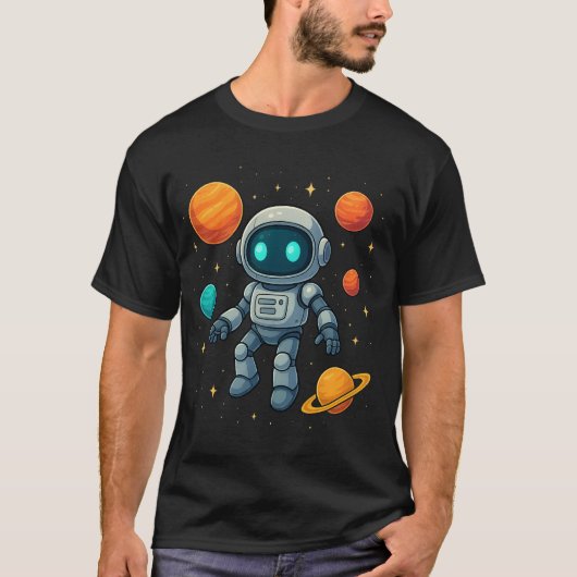 T-shirt Galaxy AI Robot Explorer! Technologies spatiales f (Devant)