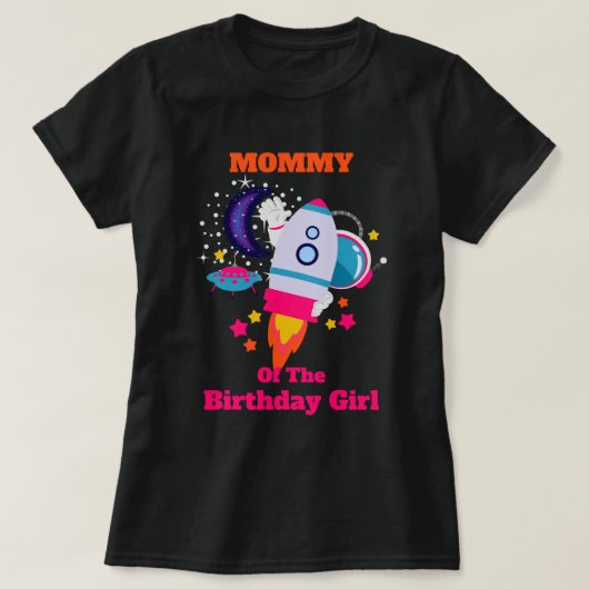 T-shirt Galaxy Anniversaire Chemise Espace maman (Design devant)