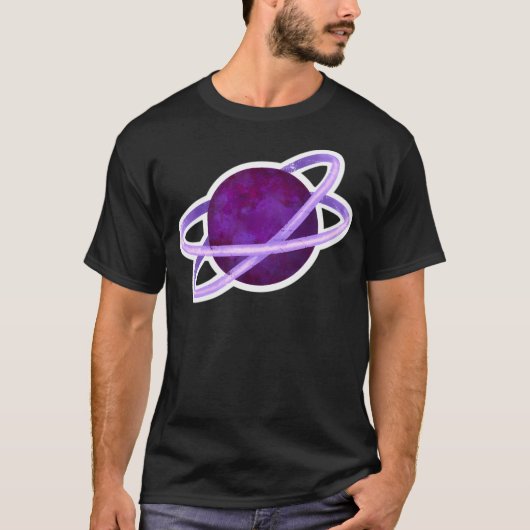 T-shirt Galaxy Star Moon Planet Saturn (Devant)