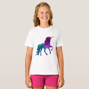 T-shirt Galaxy Unicorn Sky couleurs de bleu et de violet, 