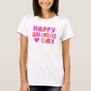 T-shirt Galentines Jour Bulles Lettres Super Curvy Retro