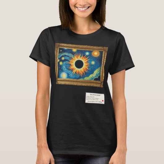 T-shirt Galerie d'art Eclipse solaire encadrée (Devant)