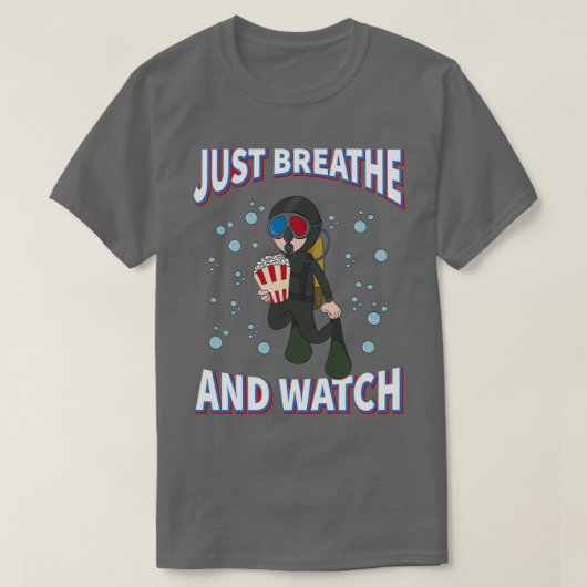 T-shirt Galeries 3D de Popcorn DIR Conception de plongée p (Design devant)