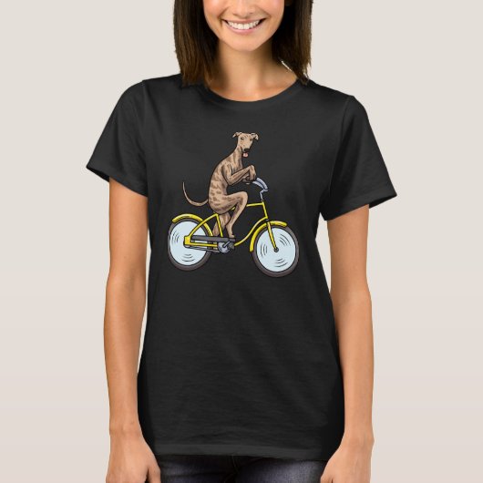 T-shirt Galgo Espanol Chien avec vélo Espagne (Devant)
