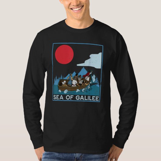 T-shirt Galilee seas storms religious Christians Christian (Devant)