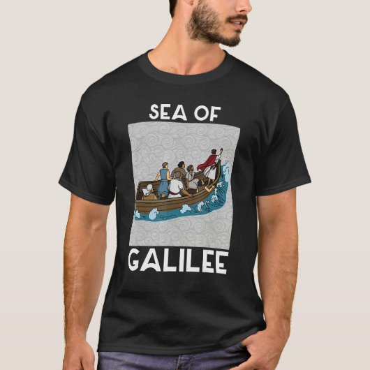 T-shirt Galilee seas storms religious Christians Christian (Devant)
