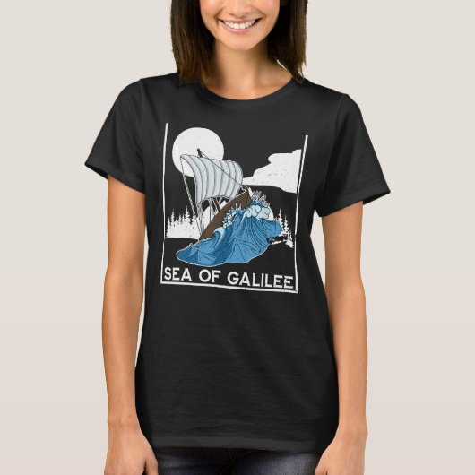 T-shirt Galilee seas storms religious Christians Christian (Devant)