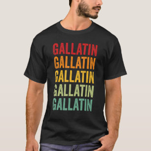 T-shirt Gallatin County Kentucky Rainbow Text Design