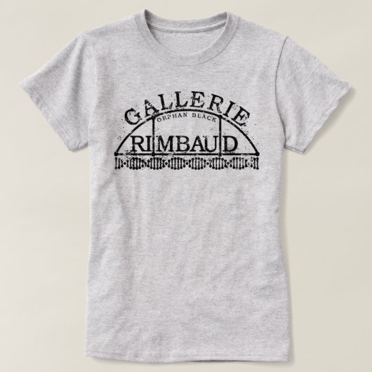 T-shirt Gallerie noir orphelin Rimbaud (Design devant)