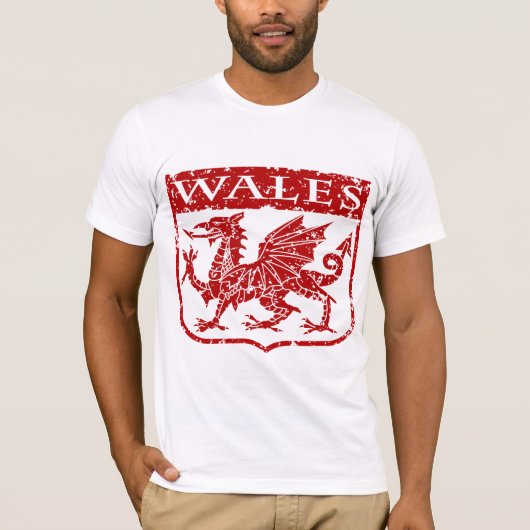 T-shirt Galles vintages (Devant)