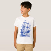 T-shirt Gallion - Marine (Devant entier)