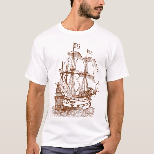 T-shirt Gallion - Noix (Devant)