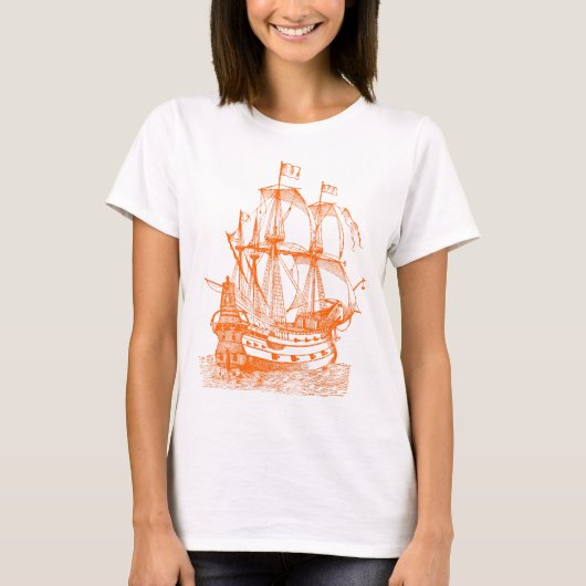 T-shirt Gallion - Orange (Devant)