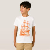 T-shirt Gallion - Orange (Devant entier)