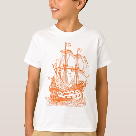 T-shirt Gallion - Orange (Devant)