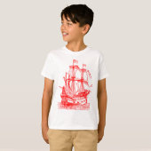 T-shirt Gallion - Rouge (Devant entier)