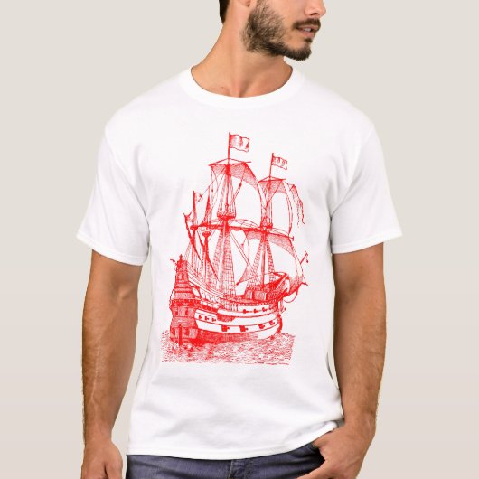 T-shirt Gallion - Rouge (Devant)