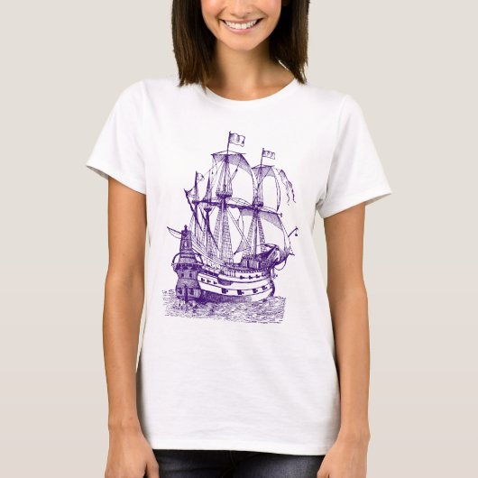 T-shirt Gallion - Violet profond (Devant)