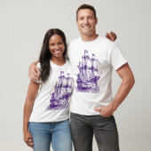 T-shirt Gallion - Violet profond (Unisexe)