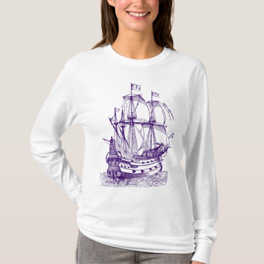 T-shirt Gallion - Violet profond (Devant)