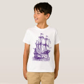 T-shirt Gallion - Violet profond (Devant entier)