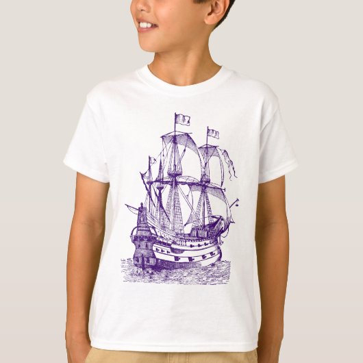 T-shirt Gallion - Violet profond (Devant)