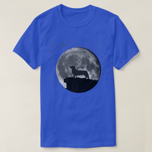 T-shirt Gallois Corgi Chien Moon  (Design devant)