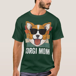 T-shirt Gallois Corgi Maman Retro Style Vêtements pour Fem