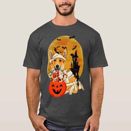 T-shirt Gallois Corgi mommy Halloween Funny Corgi Hallowee (Devant)