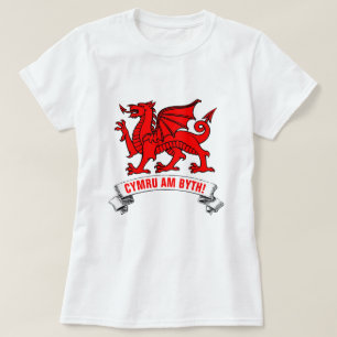 T-shirt Gallois Red Dragon Wales Forever