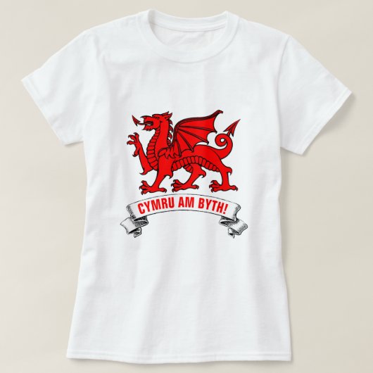 T-shirt Gallois Red Dragon Wales Forever (Design devant)