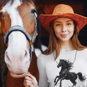 T-shirt Galopes noires : Le cheval en mouvement