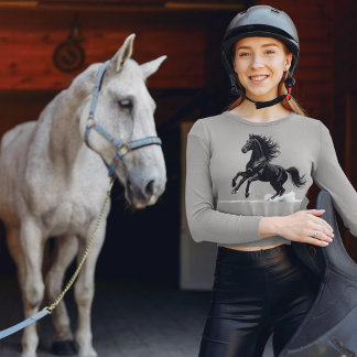 T-shirt Galopes noires : Le cheval en mouvement