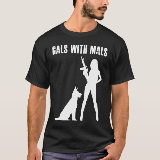 T-shirt Gals With Mals Belgian Malinois For Women (Devant)