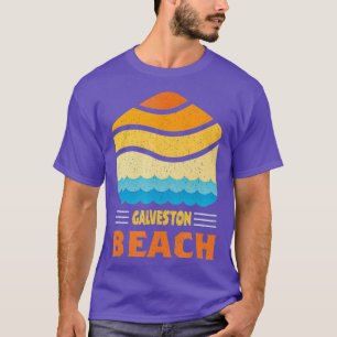 T-shirt Galveston Island Beach Texas - Vagues Vintages