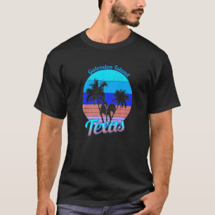 T-shirt Galveston Island Texas Palmiers tropicaux rétro V