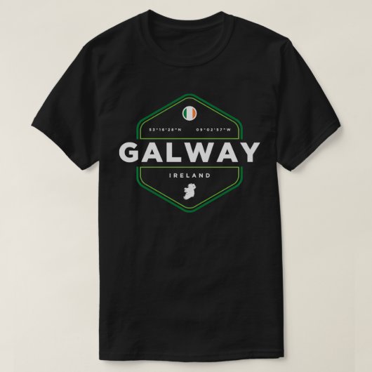 T-shirt Galway Irlande - Graphique de drapeau  (Design devant)