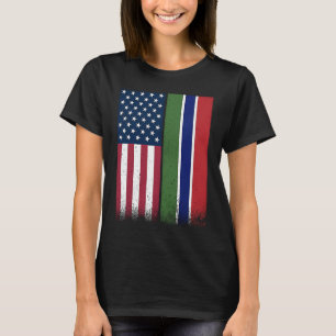 T-shirt Gambie Gambie Amérique drapeaux Fiers États-Unis G