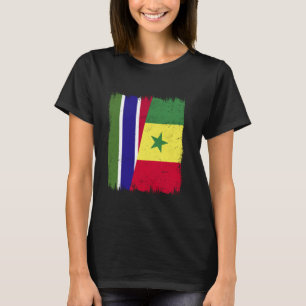 T-shirt Gambie Sénégal demi drapeau Gambie Sénégal Herita